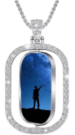 Rectangle Rhinestone Pendant