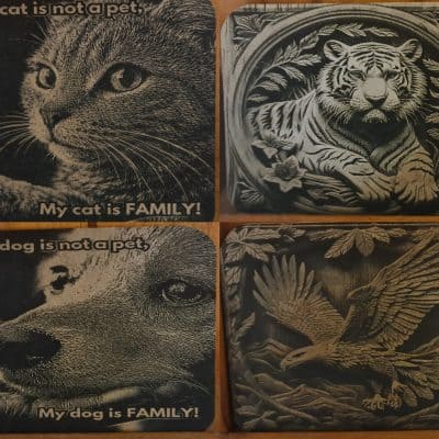 Rectangle MDF Coasters 4pk