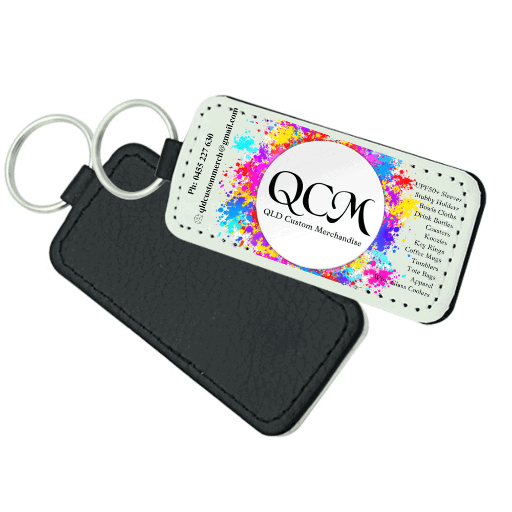 Leather Rectangle Keyring