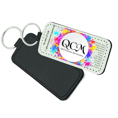 Leather Rectangle Keyring