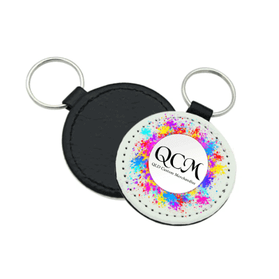Leather Circle Keyring