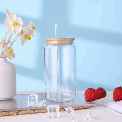 Clear Glass Cup 473ml - UVDTF